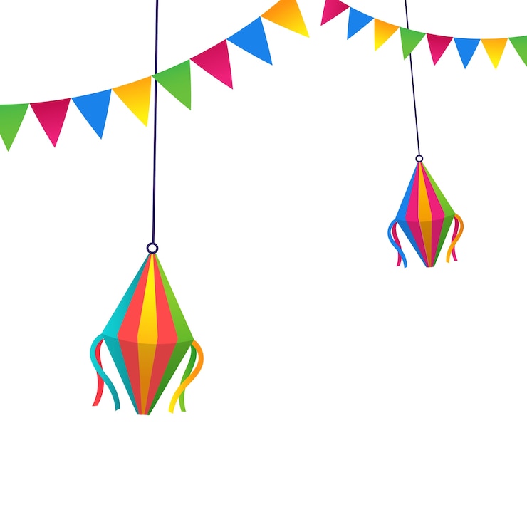 Gratis PSD festa junina decoratie illustratie