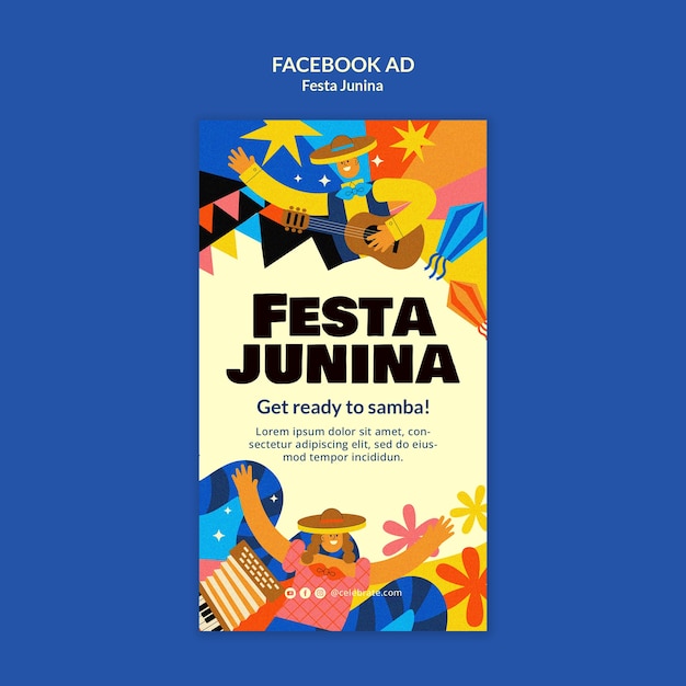 Gratis PSD festa junina sjabloonontwerp