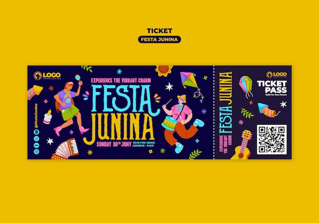 Gratis PSD festa junina sjabloonontwerp