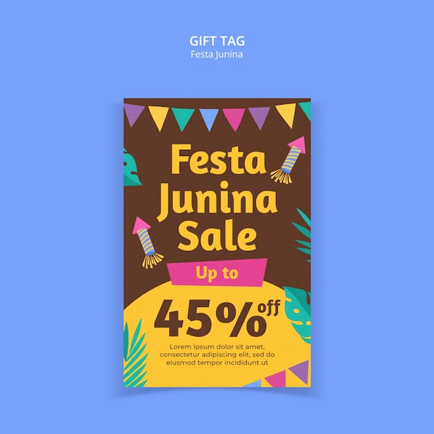 Gratis PSD festa junina sjabloonontwerp