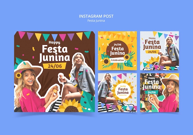 Gratis PSD festa junina sjabloonontwerp