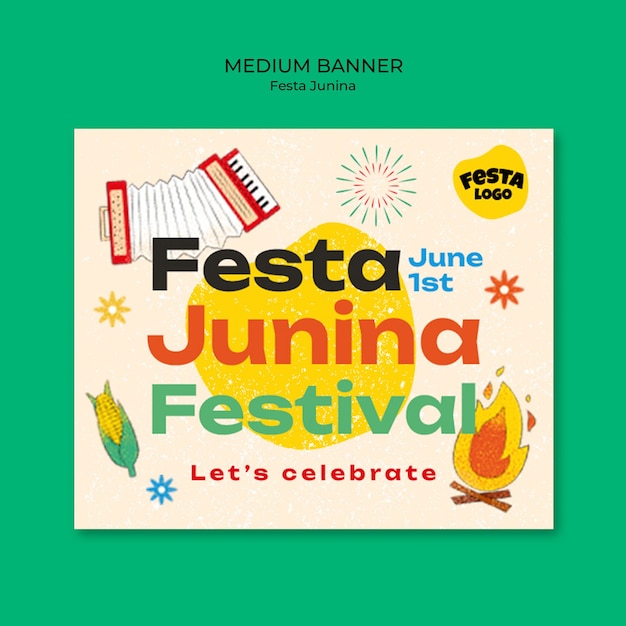 Gratis PSD festa junina sjabloonontwerp