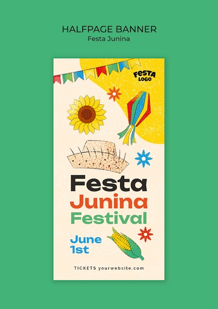 PSD gratuito festa junina template design