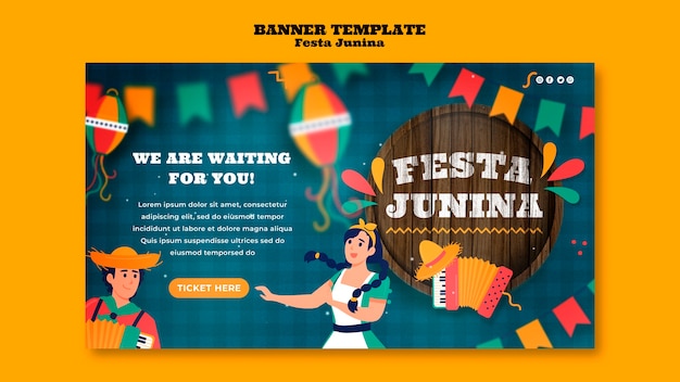 Gratis PSD festas juninas feest landingspagina