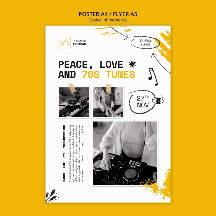 PSD gratuito festival of memories template design
