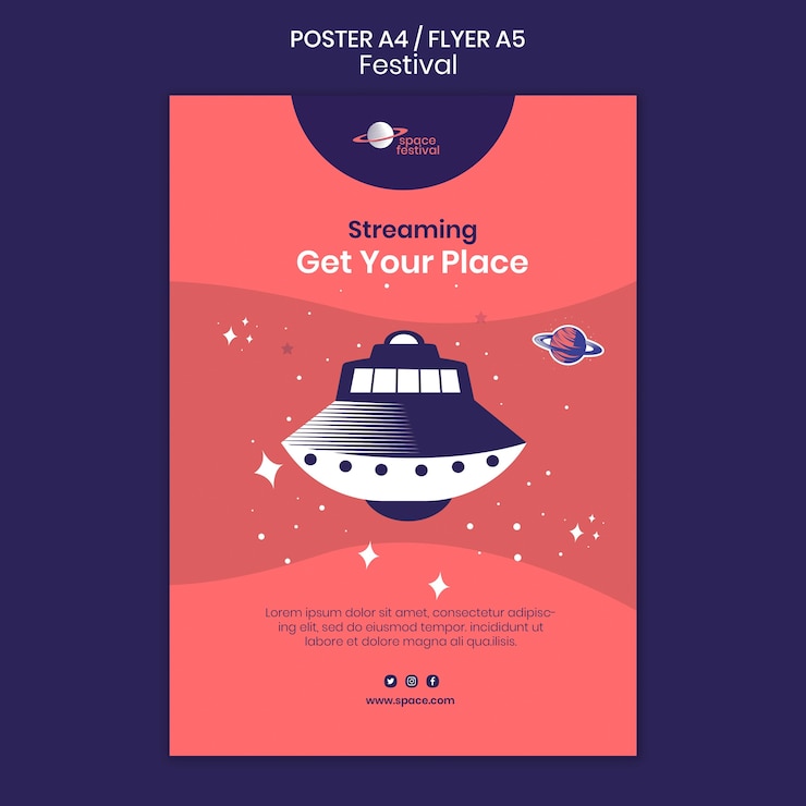 PSD Gratis festival poster template