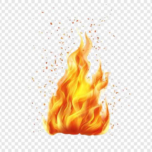 Fiery Blaze Una representación digital realista de brasas ardientes y llamas calientes
