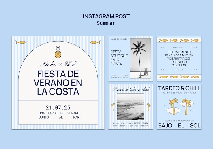 PSD gratuito fiesta de verano en la costa
