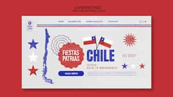 Gratis PSD fiestas patrias chile sjabloonontwerp