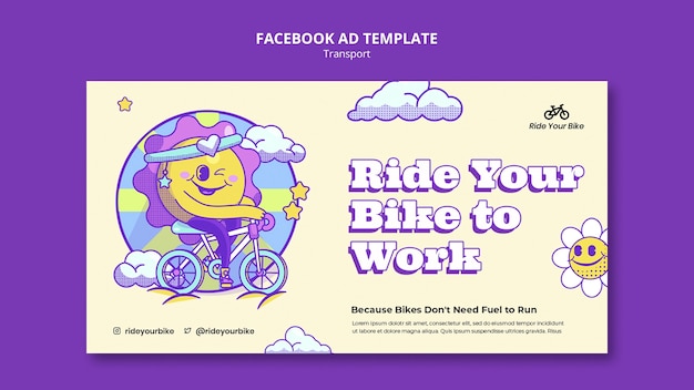 Gratis PSD fiets facebook sjabloon