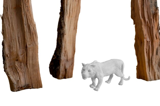 Figurine di animali selvatici isolati
