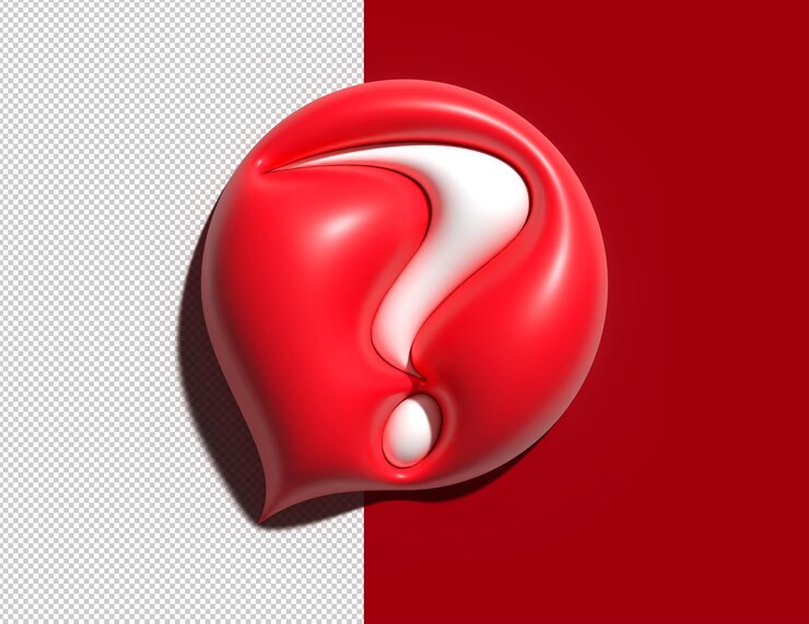 PSD gratuito file psd trasparente di disegno di simbolo 3d del punto interrogativo.
