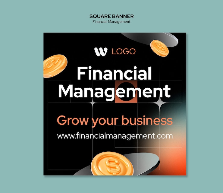 PSD Gratis financial management template design