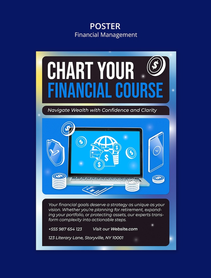 PSD Gratis financial management template design
