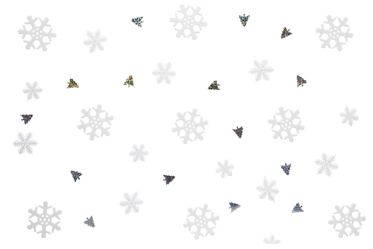 PSD gratuito fiocchi di neve di natale isolati.