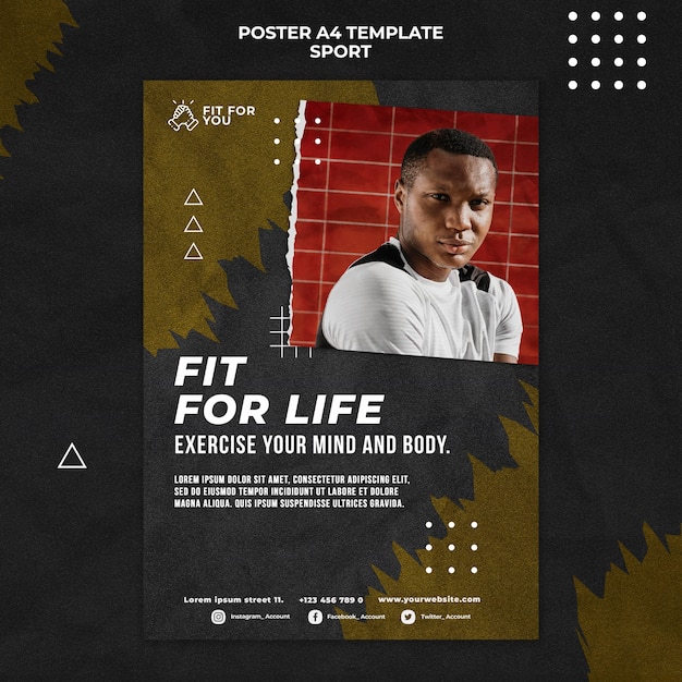 Fit worden concept poster sjabloon