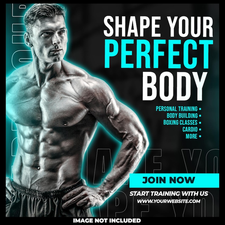 Gratis PSD fitness gym workout sociale media sjabloon