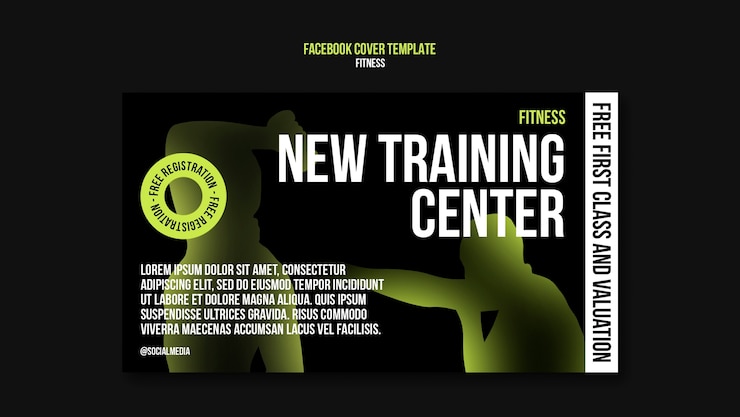 Gratis PSD fitness reis facebook cover.