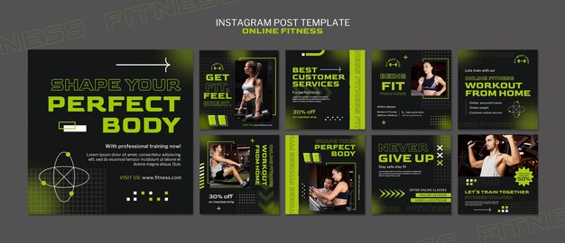 Fitness sjabloonontwerp.
