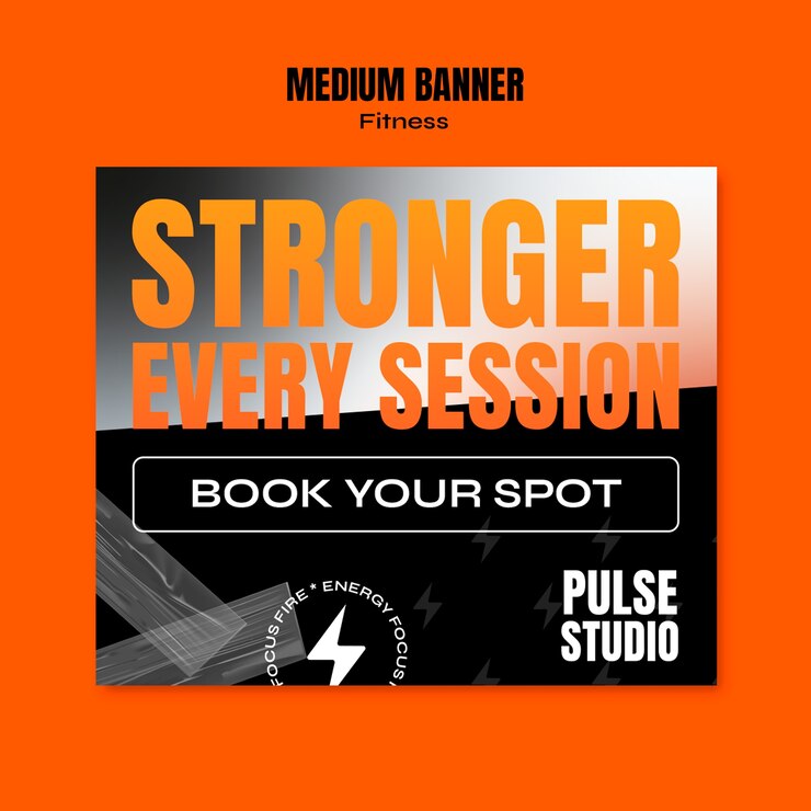PSD Gratis fitness studio banner template