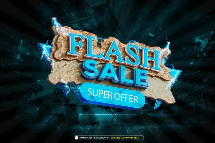 PSD Gratis flash sale object 3d render isolated illustration