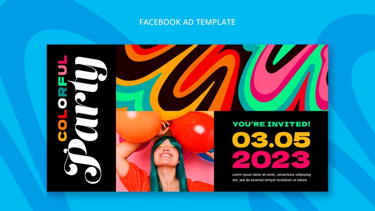 PSD Gratis flat design party template