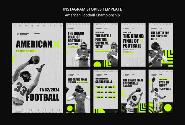 Flat design super bowl instagram verhalen