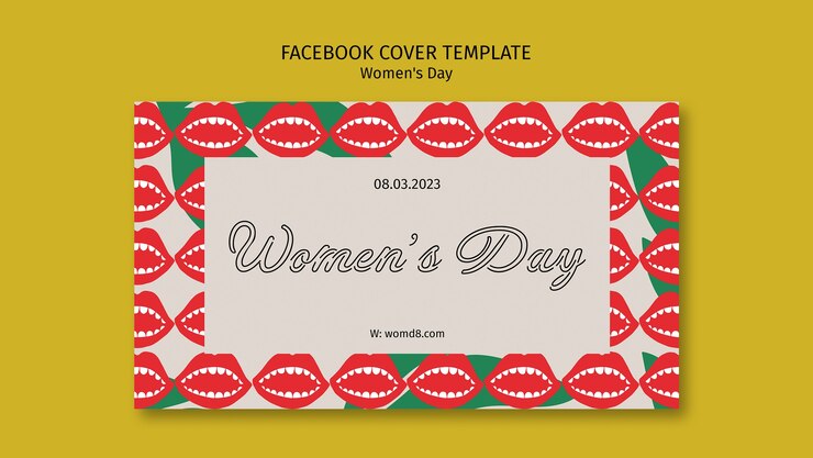 PSD Gratis flat design women's day facebook cover
