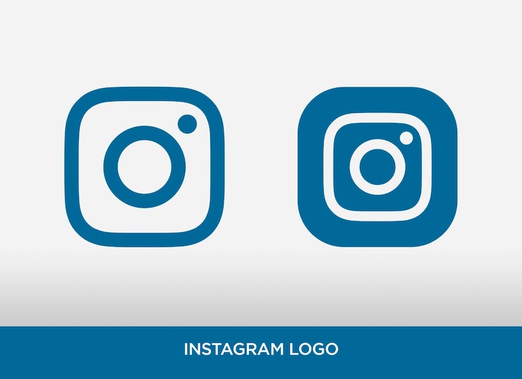 PSD Gratis flat isolated instagram logo with frame