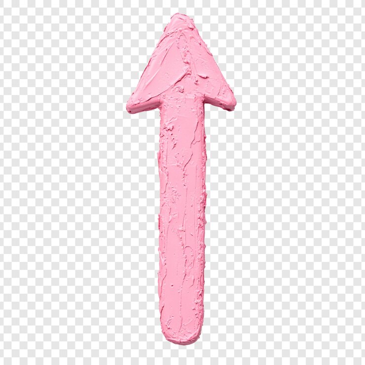 PSD gratuito flecha rosa verso l'alto texture dipinta arte astratta