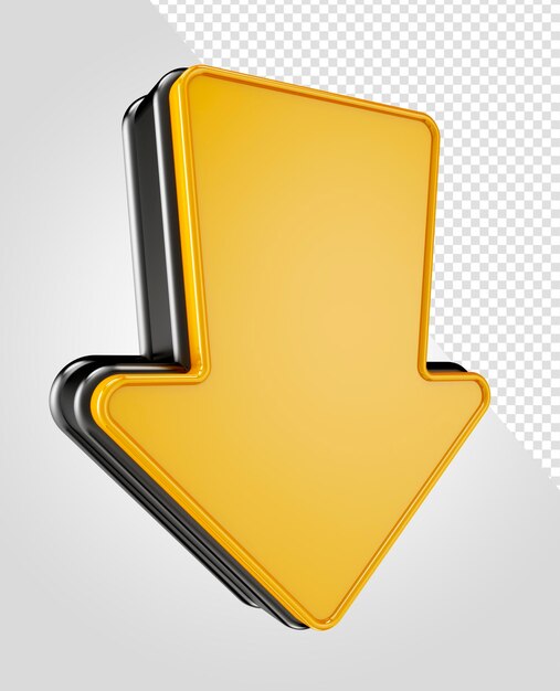 Flechas de dirección de renderizado 3D para composición.