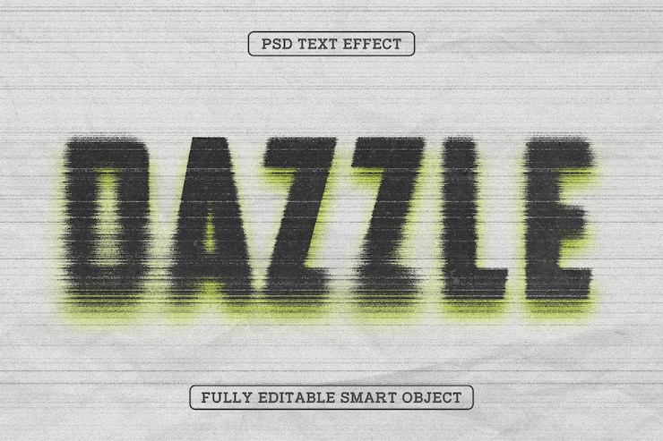 PSD Gratis flicker style dazzle text effect
