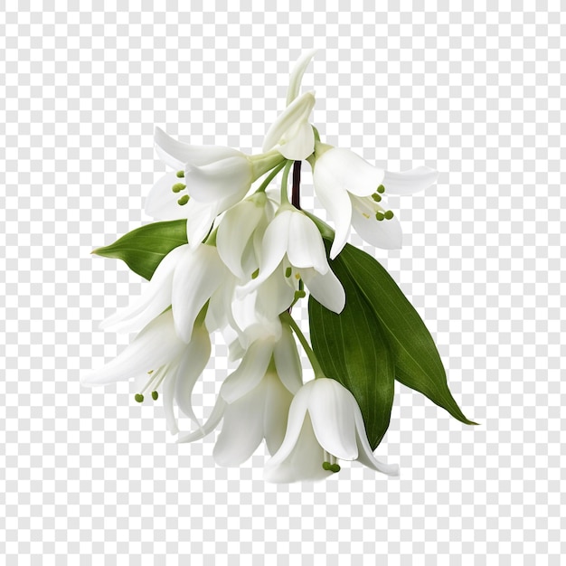 PSD gratuito flor de campanilla de nieve png aislada en un fondo transparente