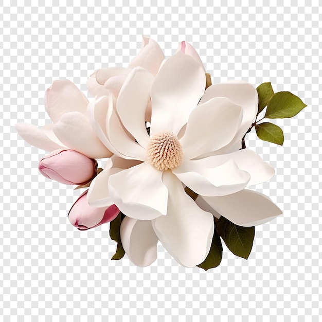 PSD gratuito flor de magnolia aislada sobre fondo transparente