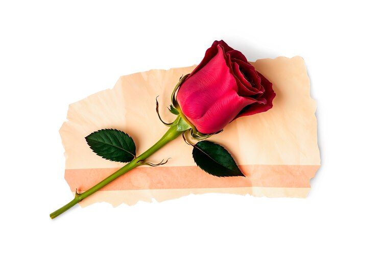 PSD gratuito flor de papel rasgada en el estudio