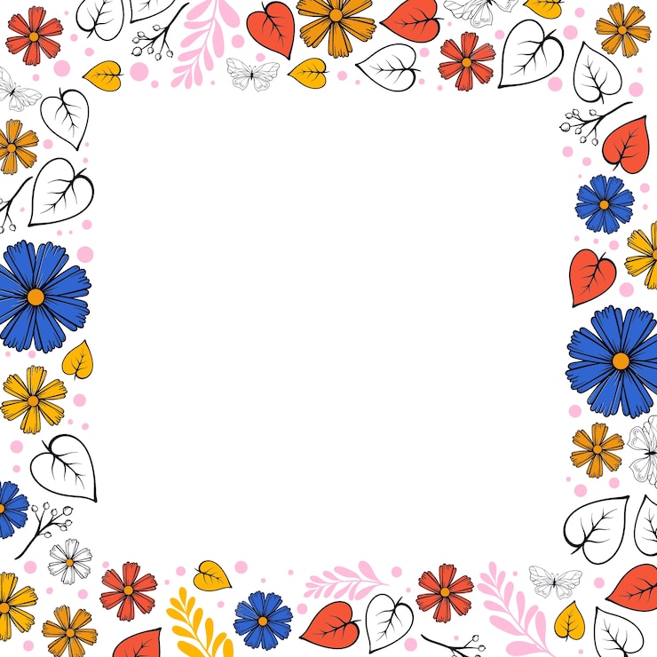 PSD gratuito floral frame