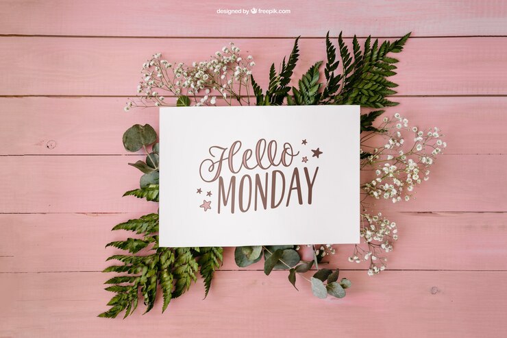 PSD Gratis floral monday decoration