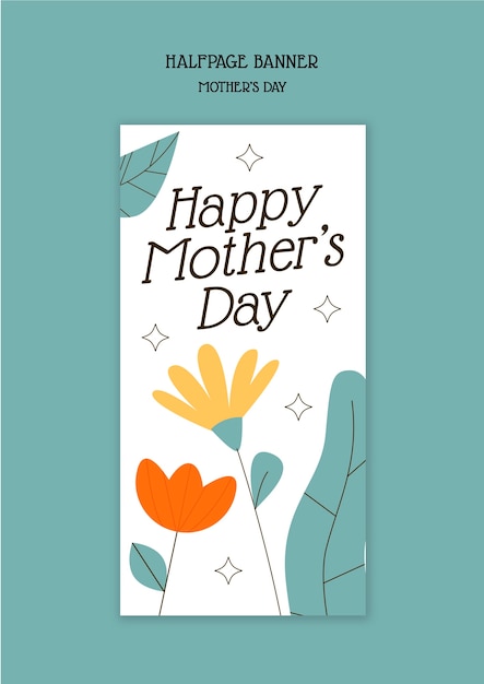 PSD gratuito floral  mother's day celebration template