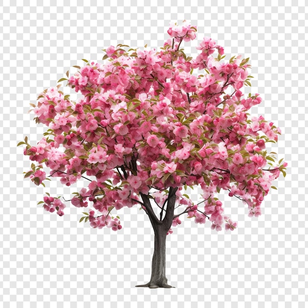 PSD gratuito flores de primavera árbol de manzana en flor aislado en un fondo transparente