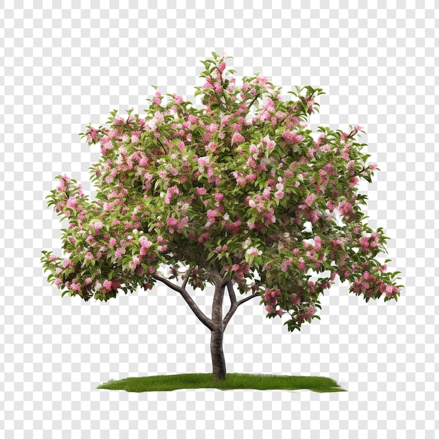 PSD gratuito flores de primavera árbol de manzana en flor aislado en un fondo transparente