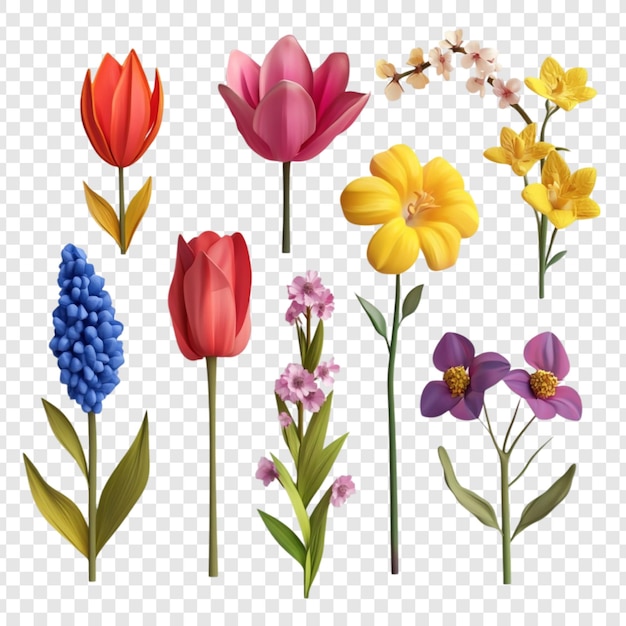 Las flores vibrantes de la primavera florecen colores alegres belleza de la naturaleza