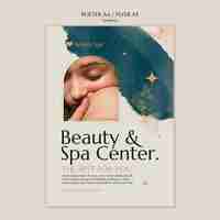 PSD gratuito flyer del centro de belleza y spa