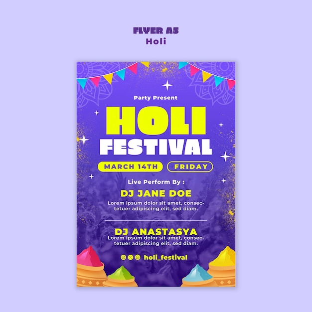 Flyer del festival di Holi