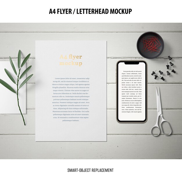 Flyer of briefhoofd Mockup