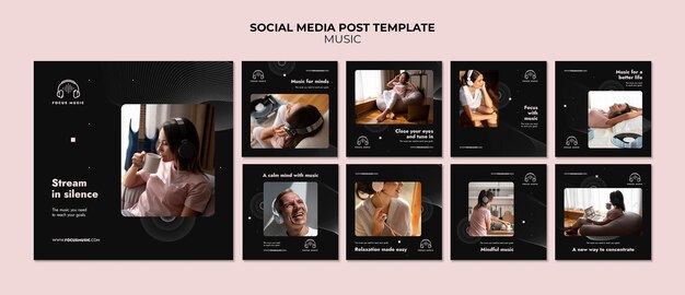 Focus sul modello di post sui social media musicali