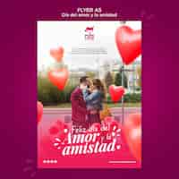 PSD gratuito folleto para la celebración del día de san valentín