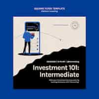 PSD gratuito folleto cuadrado de inversión de plataforma