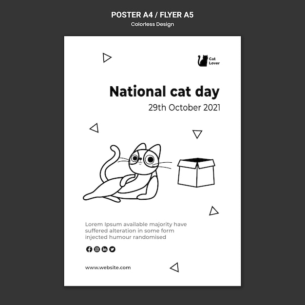 Folleto del día nacional del gato