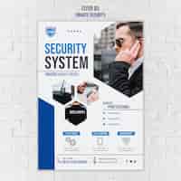 PSD gratuito folleto de plantilla de servicios de seguridad