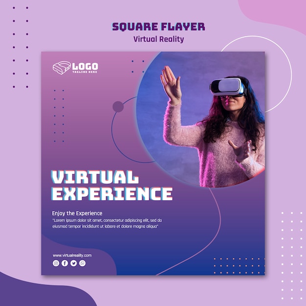 Folleto de realidad virtual